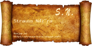 Strauss Nóra névjegykártya