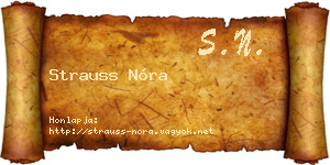 Strauss Nóra névjegykártya